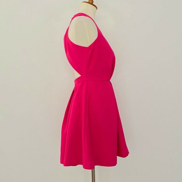 Revolve Keepsake The Label Cross Back Mini Fit and Flare Dress Pink S Small - Picture 3 of 9